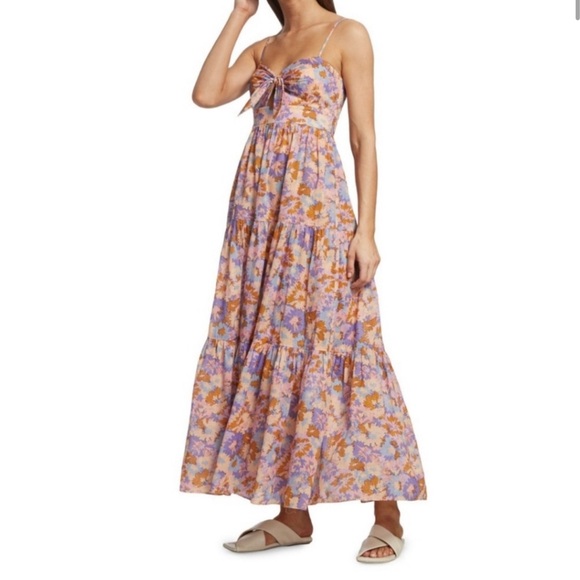 Zimmermann Floral Maxi Dress in Purple and Orange - Picture 11 of 16